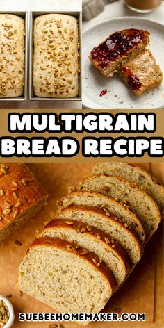 This Homemade Multigrain Bread is a delicious healthy bread loaf recipe!! This multigrain bread recipe is a hearty, nutty tasting bread, made with oatmeal, honey, white whole wheat flour, and plenty of seeds and nuts. Enjoy this tried and true multi grain bread recipe soon!! #homemadebread #multigrainbread #breadrecipe