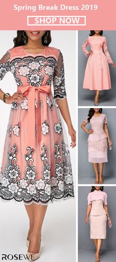 50th Clothes, Women Fashion Dress, Mode Tips, Mid Calf Dresses, Fashion Dresses Online, Pink Dresses, Dresses Dresses, Formal Dresses For Women, Sweet Style