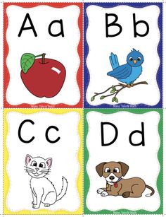 an image of alphabets with animals and letters