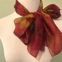 Brand New! 100% Polyester Elegant Red One-size Scarves, Red One-size Scarf For Spring, Red One Size Scarf For Spring, Evening Scarf, Art Scarves, Paisley Scarves, Cozy Scarf, Knit Alpaca, Knit Infinity Scarf