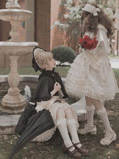 Attention: This price includes a hairband only, others are not included. Matching Victorian Outfits, Headband For Costume Party, Sitting Dress Pose, Harajuku Fashion Aesthetic, Victorian Outfits, Dress Pose, Whimsical Dress, Lolita Outfits, Classic Lolita