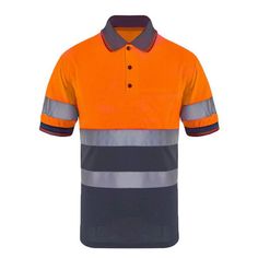 PRICES MAY VARY. VISIBILITY & STYLES: The safety T-shirt has multiple Hi-vis reflective stripes, two 2'' reflective stripes around the waist and chest, a 2'' reflective stripe on each sleeve, which provide 360° protection while you are working under daylight or low light conditions. The reflective strips at the waist are disconnected, making it comfortable to wear. The bottom part of safety shirt is made of navy bird eye fabric, which is not monotonous but also resistant to dirt. MATERIALS & MAI Worker Safety, Construction Safety, Safety Vest, Safety Clothing, Yellow Shirts, Short Sleeve Shirts, Mens Short Sleeve Shirt, Branded Shirts, Short Sleeve Polo