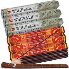 PRICES MAY VARY. This bundle includes White Sage incense Dragon's Blood incense and incense holder. Hem Incense sticks variety pack includes White Sage|Dragon's Blood fragrances. Gift Set: Total 2 fragrances. 3 packs of each fragrance. 20 incense sticks in each pack. Incense holder is also included. Inciensos aromaticos - Incenses are popular in almost every culture. Traditionally incenses were used for religious and sprituality puposes. Agarbatti Sticks - Our incense sticks are non toxic all na White Sage Incense, Dragons Blood Incense, Sage Incense, Meditation Decor, Witchcraft Supplies, Energy Cleanse, Dragons Blood, White Sage, Incense Sticks