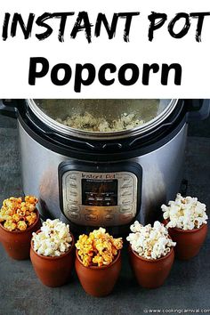 the instant pot popcorn recipe is ready to be cooked in the crockpot and put into the slow cooker