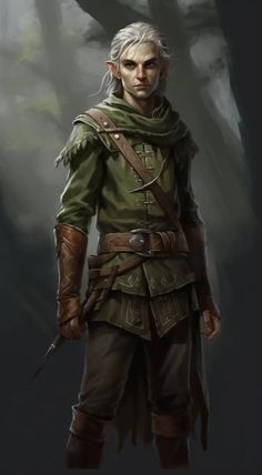 Elf Soldier Art, Fantasy Elf Professor, Modern Elves, Elven Soldier, Dark Elf Gunslinger, Mtg Elf Art, Dnd Clothes, Mens Pictures