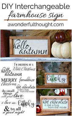 the diy interchangeable farmhouse sign is an easy way to decorate your home for fall