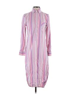 Flannel Casual Dress Size: X-Small Pink Dresses - used. 96% COTTON, 4% OTHER, Shirtdress, Collared, Midi/Calf Length, Long Sleeve | Flannel Casual Dress - Shirtdress: Pink Dresses - Used - Size X-Small Pink Casual Dress, Pink Dress Casual, Pink Dresses, Long Sleeve Flannel, Shirtdress, Casual Dresses For Women, Pink Dress, Casual Dress, Casual Dresses