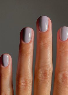 The Coolest Spring Nail Colors and Trends 2024 | The Everygirl Opi Mixed Colors, Neutral Summer Nail Colors, Professional Gel Nails For Work, Short Nail Gel Polish, Short Nails Grey, Opi Gel Polish Colors Summer, Nail Inspo Gel Short, Grey French Nails