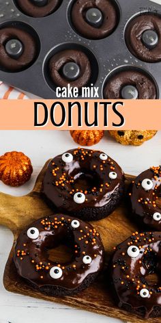 Cake mix donuts are an easy dessert! With only 4 ingredients, you can use your favorite cake mix and make donuts. Decorate for any holiday.