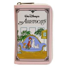 the aristoats wallet case is shown with an image of cats and dogs on it