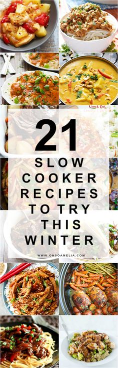 the cover of 21 slow cooker recipes to try in winter, including meats and vegetables