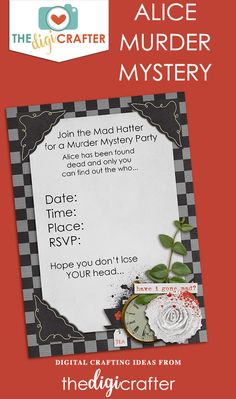 Adventures in Wonderland Have I Gone Mad, Mystery Dinner Party, Mystery Parties, Teen Party Games, Disney Version, Mystery Dinner, Mystery Party, Alice In Wonderland Theme, Large Crowd