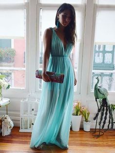 SP1436,Mint Green Chiffon V-Neck Sheath Full Length Prom Dresses · SofieProm · Online Store Powered by Storenvy Prom Dresses Under 100, Prom Dresses Simple, Floor Length Chiffon Bridesmaid Dresses, Dresses Simple, Dresses Chiffon, Backless Prom Dresses, A Line Prom Dresses, Mothers Dresses, Dresses Blue