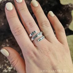 Gift Idea For Couples, Sunflower Accessories, Country Rings, Wrap Ring, Personalized Initials, Country Western, Wrap Rings, Western Style, Rings Statement