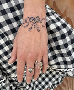 Grandma Arm Tattoo, Word Tattoo Cover Up, Adrianne Lenker Tattoo, Traditional Folk Tattoo, Crochet Tattoos, Oddity Tattoo, Fine Line Tattoo Ideas, Vintage Tattoos