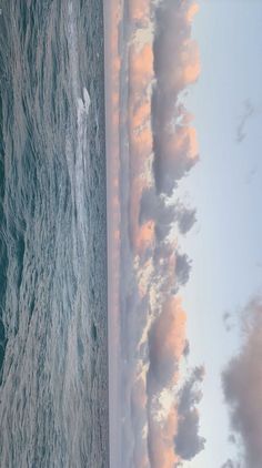 an aerial view of the ocean and sky