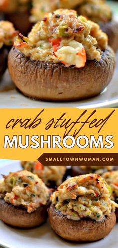 crab stuffed mushrooms are an easy appetizer to serve at any party or gathering