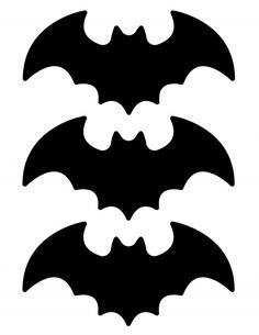 three bats that are black and white