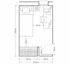 the floor plan for a bedroom and bathroom