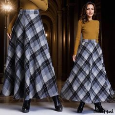 Olivia Mark - Classic Skirt with Flared Bottom and Added Thickness 1950 Dress, Maxi Skirt Style, Umbrella Skirt, Classic Skirts, Wrap Around Dress, Stylish Skirts, Long Sleeve Gown, Ladies Gown, Elegant Skirt