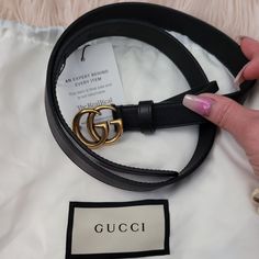 Good Quality. Leather Is In Great Shape. Never Worn By Me. Husband Purchased From The Realreal But Too Small For Me. Gucci Neo Vintage Supreme Belt Bag, Small Gucci Belt, Gucci Womens Belt, Gucci Elastic Belt, All Black Gucci Belt, Belt Gucci Women, Plus Size Gucci Belt, Gucci Belt Fake, Real And Fake Gucci Belt