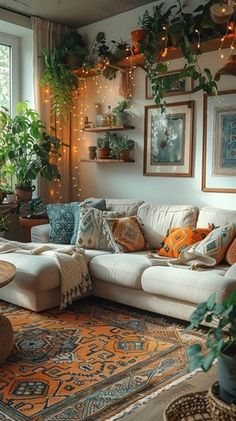 Images Living Rooms Interior Designs Living Room Inspiration Boho Chic, Earth Living Room Decor, Living Room Designs Maximalist, Maximalist Boho Living Room, Vintage Eclectic Home Decor Ideas, Boho Rustic Living Room Ideas, Quirky Home Decor Living Room, Sala Estilo Boho, Fairy Living Room