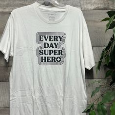 New With Tags, Super Soft, Everyday Superhero T-Shirt. Superhero Tshirt, Colorful Shirts, Every Day, Womens Tops, Black White, Tops & Tees, Black And White, Tags, T Shirt