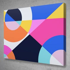 an abstract painting on the wall