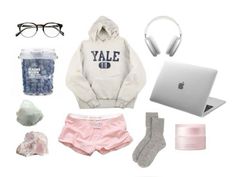 Pink Moisturizer, Yale Hoodie, Study Vibe, Study Outfit, Academic Aesthetic, Cozy Things, Outfit Layout, Stylish Glasses, Lazy Day Outfits