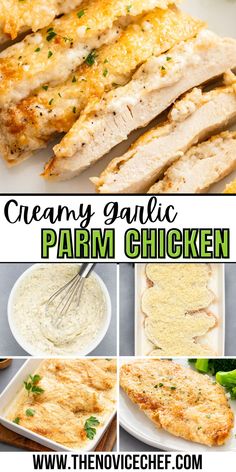 creamy garlic parm chicken is an easy and delicious dinner recipe