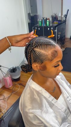 Asya | Philadelphia Hair Stylist | Style: 4 Criss Cross stitch braids🎀 For Pricing and Availability please visit the link in my bio 🔗! - - #phillyhairstylist... | Instagram Stitch Braids Low Bun, 4 Stitch Criss Cross Braids, 6 Stitch Feed In Braids Bun, 4 Stitch Braids Criss Cross, Stitch Braids Styles, Stitch Braids Criss Cross, How To Stitch Braid, Stiches Braid All Back, 4 Criss Cross Stitch Braids