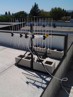 an electrical device on the roof of a building