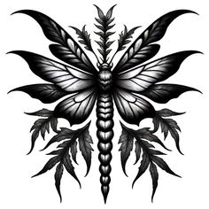 a black and white drawing of a dragon with wings