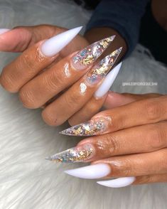 Gold Nail Designs, Gold Nail, Stiletto Nails Designs, Dream Nails, Coffin Nails Designs, Fire Nails, Bling Nails, Pretty Acrylic Nails, Dope Nails