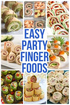 Collage of pinwheel appetizers Pinwheel Appetizer, Pinwheel Sandwich Recipes, Finger Foods Easy Party, Easy Finger Foods, Cold Finger Foods, Cream Cheese Pinwheels, Pinwheel Sandwiches, Turkey Meatball, Pinwheel Appetizers