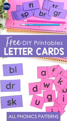 the free printable letter cards are perfect for beginning and ending sounds