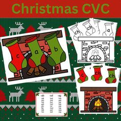 christmas cvc worksheets and activities