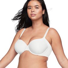 Smooth Things Over With The No Side Effects Underwire T-Shirt Bra. Featuring Side- And Back-Smoothing Coverage, This Style Provides A Flattering Fit From Every Angleand Seamless Sides That Won’t Show Under Clothes. Flexible, Full-Coverage Cups And Adjustable Straps Give A Comfy, Customizable Fit. Product Features Underwire Support Extra Side-Smoothing Panels Flexible, Full-Coverage Cups Elastic-Free Sides And Back For A Seamless Look Adjustable Shoulder Straps Seamless Wing Stretches To Fit Styl White Seamless Push-up Bra, White Seamless Underwire Bra, White Seamless Full Cup Bra, Beauty Wellness, Walker Boots, T Shirt Bra, Blush Makeup, Fit N Flare Dress, Underwire Bra