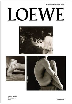 the front cover of a magazine with images of nude men and women in black and white