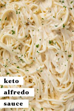 there is no image here to provide a caption for in this post, we are looking at an image with the words keto alfredo sauce on it