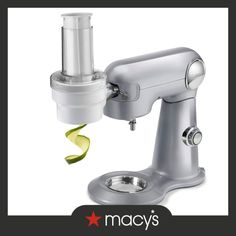 a close up of a food processor on a white background with the words macy's above it