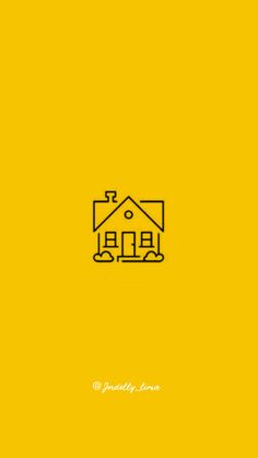 a yellow book cover with an image of a house