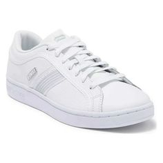 The Court Northam is a modern take on a minimalist design. Embroidered stripes elevate this leather sneaker with a touch of premium luxury. K-Swiss Court Northam in White/Highrise (07139-149) men's leather tennis shoes are designed for those who appreciate classic tennis shoe style combined with modern comfort and durability. Known for their sleek appearance and versatile performance, these shoes are suitable for both athletic wear and casual everyday use.The Court Northam features a clean, cris Leather Tennis Shoes, Embroidered Stripes, Fishing Shoes, K Swiss Shoes, Mens Tennis Shoes, Mens Tennis, Sneakers Blue, Girls Sneakers, Tennis Players