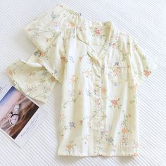 The ones who love the floral print on their night suits are going to buy this 2 Piece Short Sleeve Pajama Set first. It comes with a half-sleeved night suit which some with a full-length bottom. This adorable set is perfect for you to snuggle up, look cute, and have a sound sleep. It is cozy and soft to touch! This 2 piece pajama set is all you need to help relax at home. They are soft and easy to touch which projects versatility and effortless grace in every step you take. Made to make you feel Lounging Outfit, Comfy Sets, Pajamas Comfy, Casual Evening, Night Suit, Floral Sleeve, Womens Pyjama Sets, Short Pajama Set, Pyjama Set