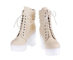 Department Name:Adult Item Type:Boots Pattern Type:Solid Boot Type:Motorcycle boots Season:Winter Model Number:5445454665 is_handmade:Yes Lining Material:Cotton Fabric Heel Height:High (5cm-8cm) Toe Shape:Round Toe Upper&Shaft Material:PU Closure Type:Lace-Up Boot Height:Mid-Calf Heel Type:Square heel Fashion Element:Rivet Platform Height:3-5cm Insole Material:Rubber With Platforms:Yes Outsole Material:Rubber Casual High-top Wedge Boots For Winter, Winter Platform Lace-up Mid-calf Boots, Casual Mid-calf Platform Boots For Winter, Cream Round Toe Platform Boots For Winter, Cream Platform Boots With Round Toe For Winter, Casual Winter Wedge Boots With Round Toe, Beige High-top Martin Boots For Winter, White Martin Boots With Platform For Winter, Beige Platform Martin Boots For Winter