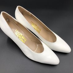 Salvator Ferragamo White Heels Size: 9 1/2 Aa Condition: New Salvatore Ferragamo Shoes, Ferragamo Shoes, White Heels, Salvatore Ferragamo, Shoes Women Heels, Shoes Heels, Color White, Women Shoes, Heels