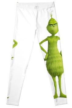 the grin leggings are white and green