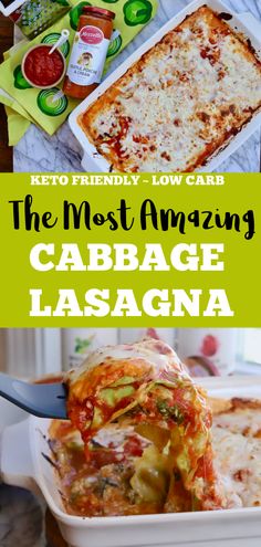 the most amazing cabbage lasagna recipe is made with low carb ingredients and no cheese