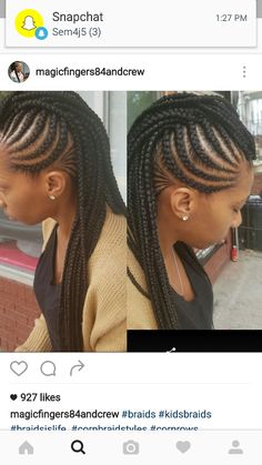 Ways To Braid Your Hair, Braids Mohawk, African Natural Hair, Mohawk Braids, Braid Styles For Girls, Black Hair Natural, Braid Your Hair