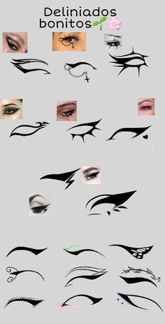 Different Types Of Eyes, Mekap Mata, Drag Make-up, Anime Eye Makeup, Makeup Drawing, Makeup Face Charts, Graphic Makeup, Graphic Eyeliner, Swag Makeup